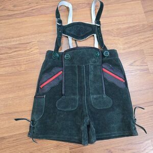 Lederhosen‎ Isar Trachten Childs kids suede Leather Shorts 92 US 2-3T Cow Split